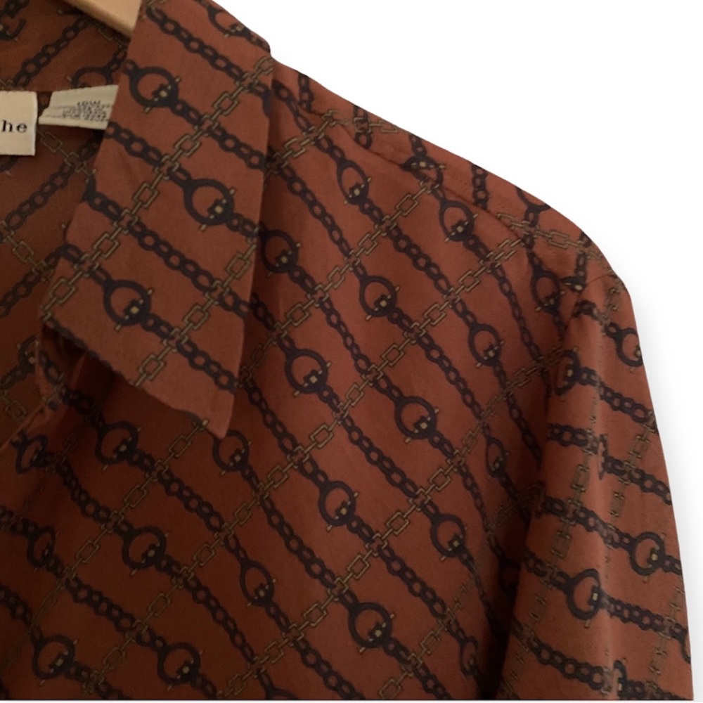 Apostrophe Chain Print Blouse 18w